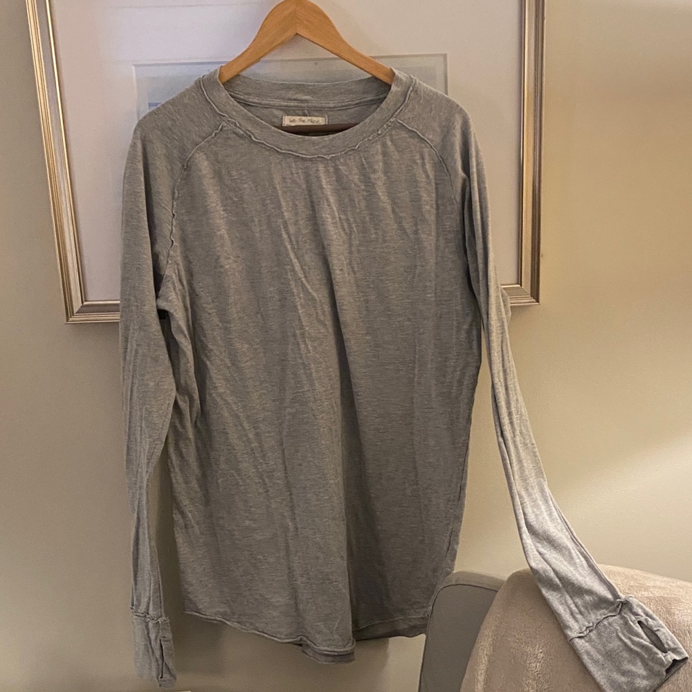 We The Free Heathered Gray Top